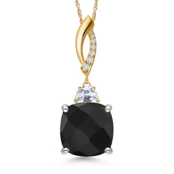 Pendant in 925 Sterling Silver and 10K Yellow Gold