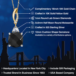 Pendant in 925 Sterling Silver and 10K Yellow Gold