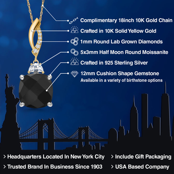 Pendant in 925 Sterling Silver and 10K Yellow Gold