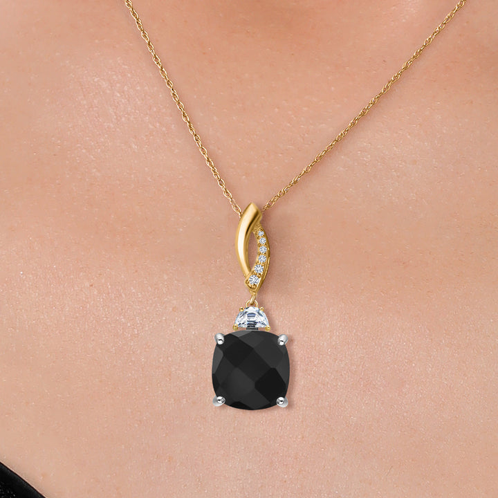 Pendant in 925 Sterling Silver and 10K Yellow Gold