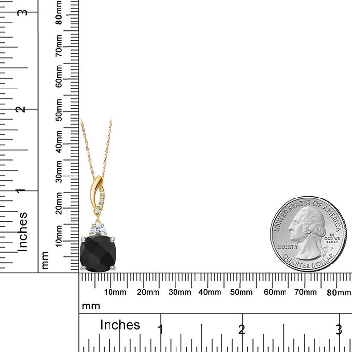 Pendant in 925 Sterling Silver and 10K Yellow Gold