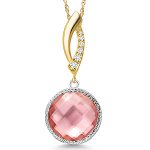 Pendant in 925 Sterling Silver and 10K Yellow Gold