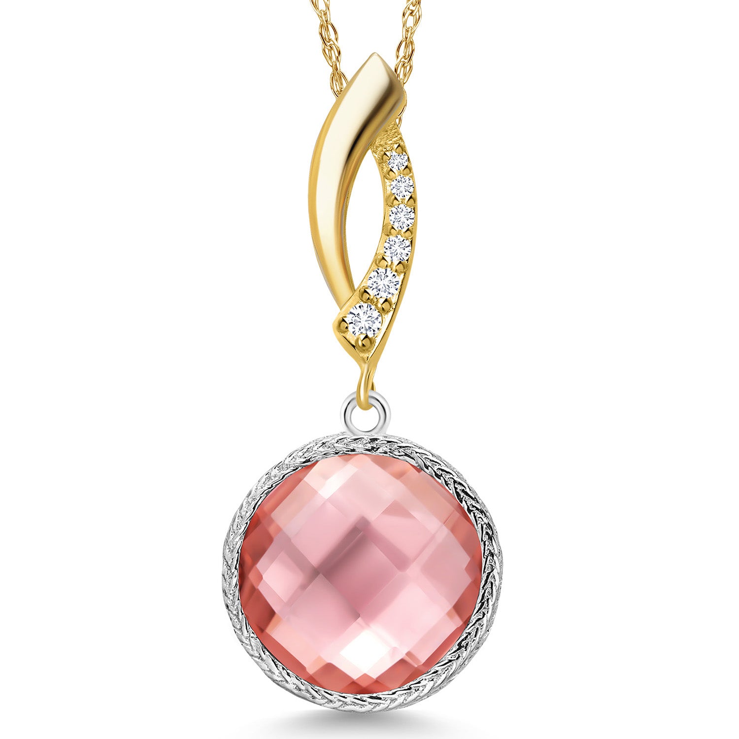 Pendant in 925 Sterling Silver and 10K Yellow Gold