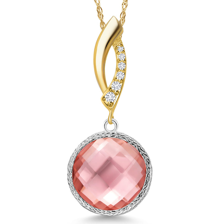 Pendant in 925 Sterling Silver and 10K Yellow Gold