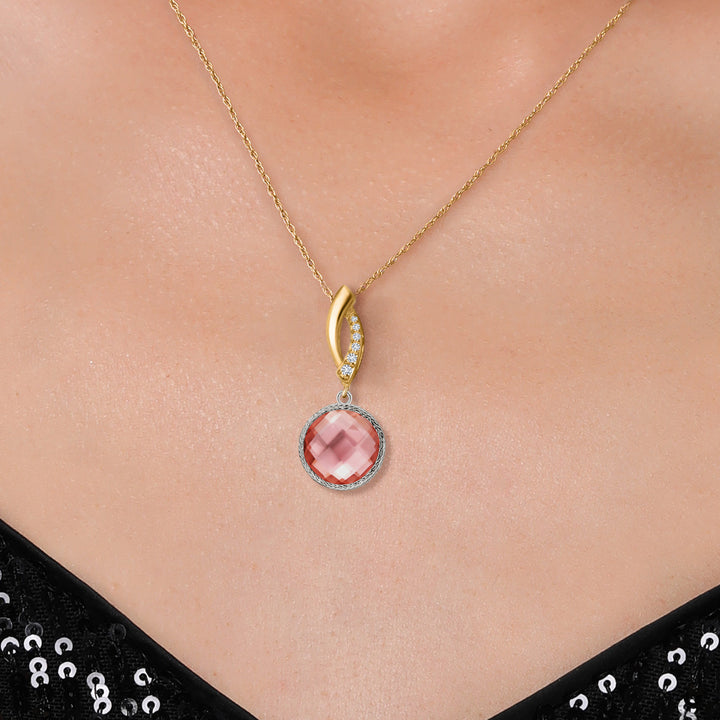 Pendant in 925 Sterling Silver and 10K Yellow Gold