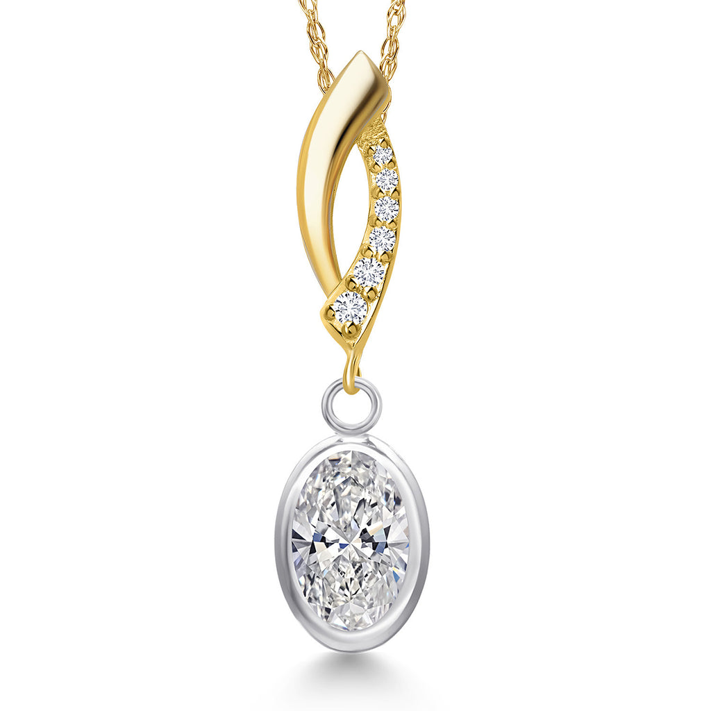 Pendant in 925 Sterling Silver and 10K Yellow Gold