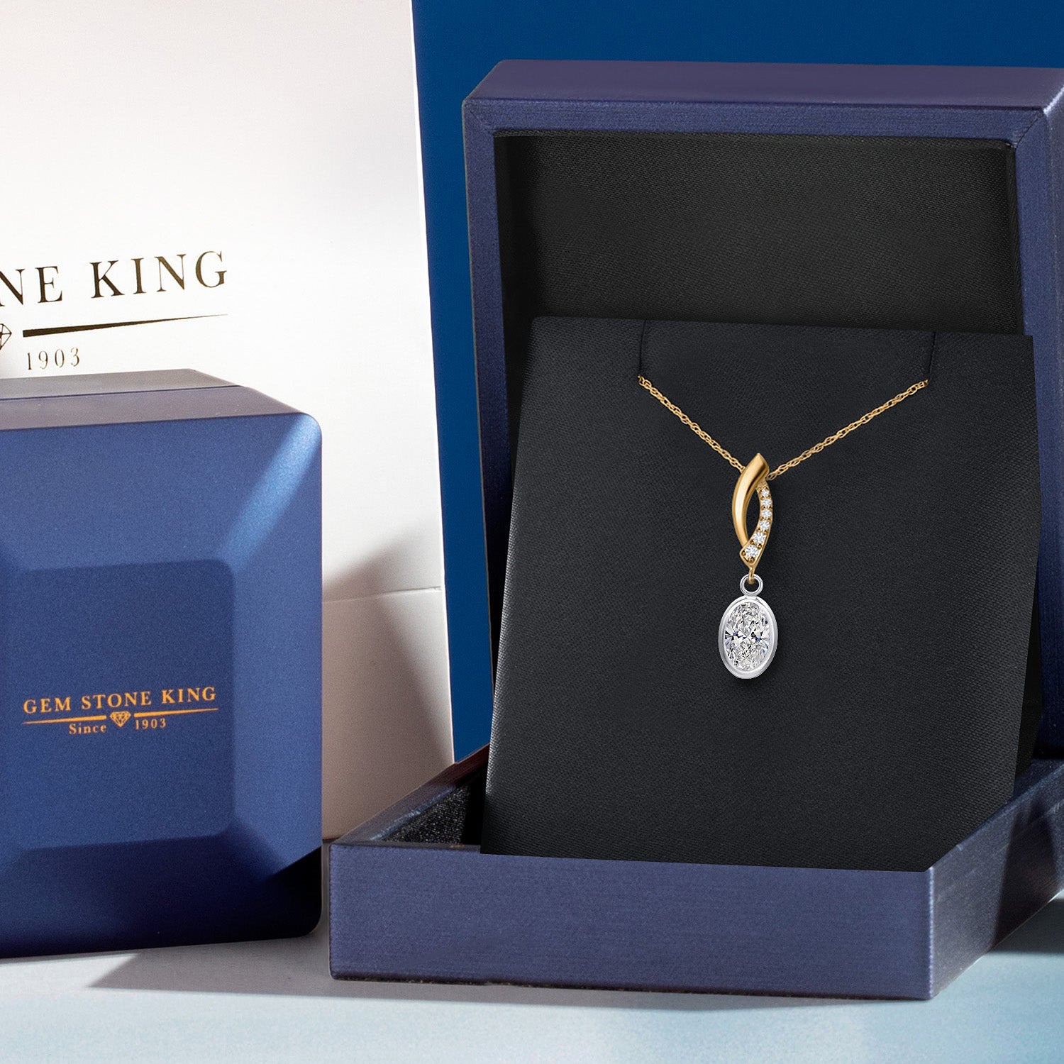 Pendant in 925 Sterling Silver and 10K Yellow Gold