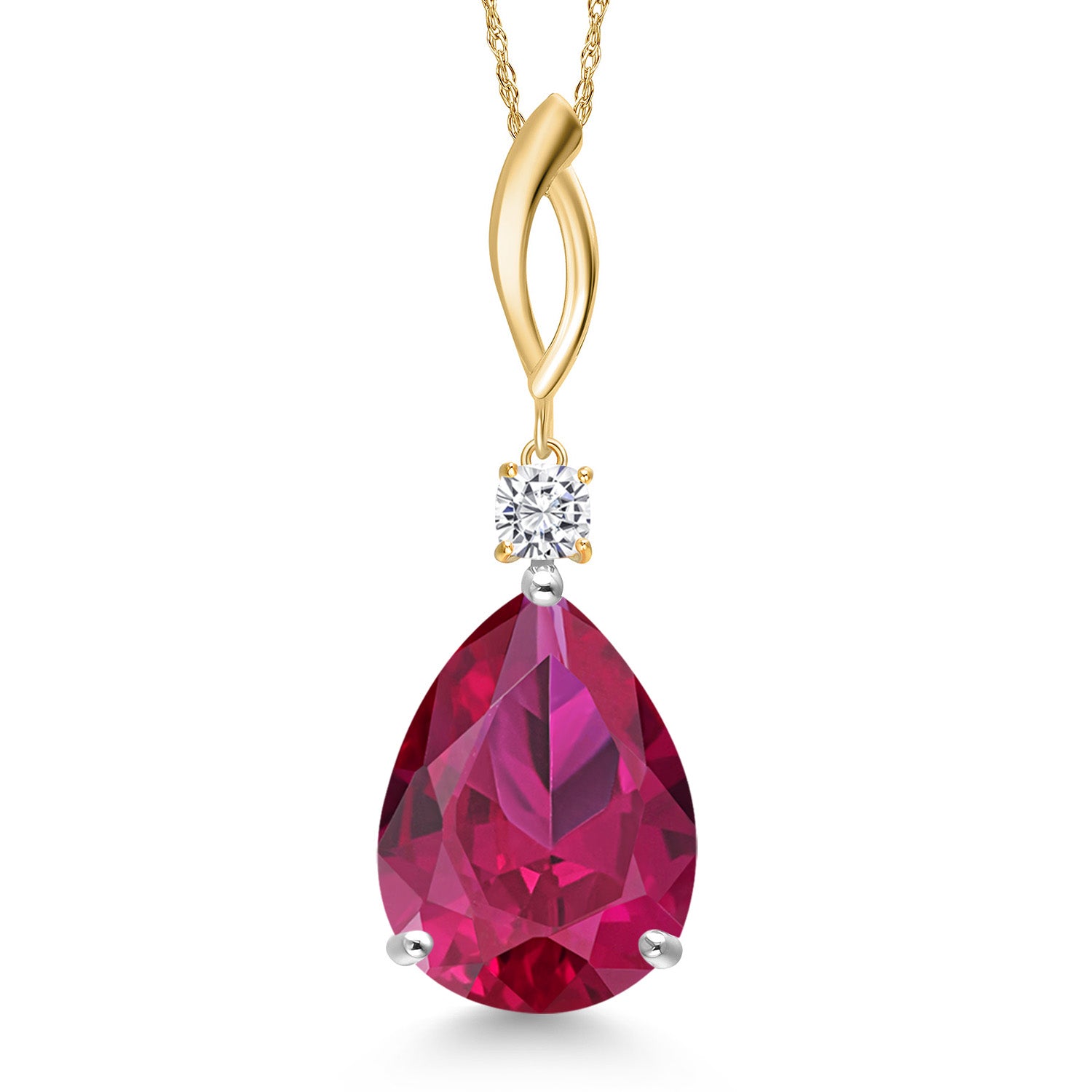 Pendant in 925 Sterling Silver and 10K Yellow Gold