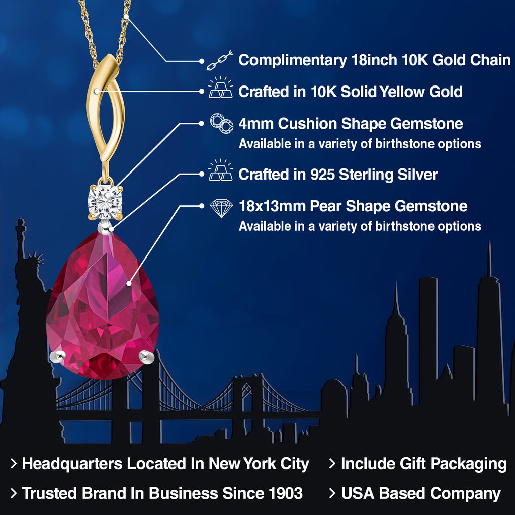 Pendant in 925 Sterling Silver and 10K Yellow Gold
