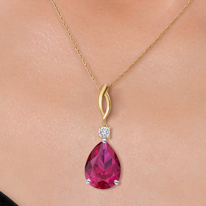 Pendant in 925 Sterling Silver and 10K Yellow Gold