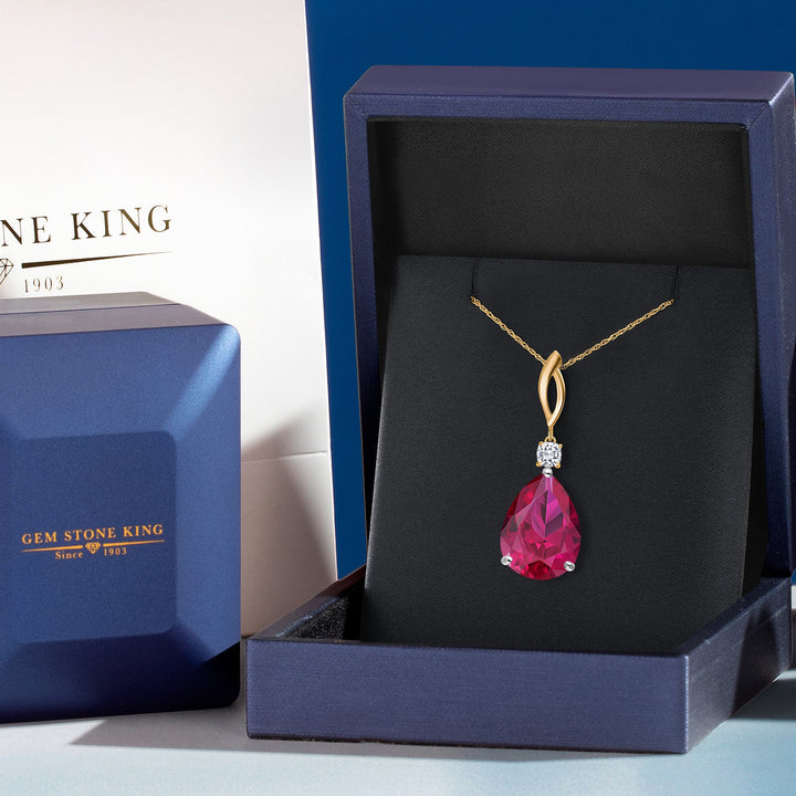 Pendant in 925 Sterling Silver and 10K Yellow Gold