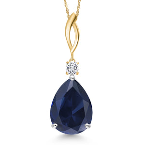 Pendant in 925 Sterling Silver and 10K Yellow Gold