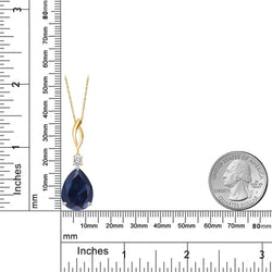 Pendant in 925 Sterling Silver and 10K Yellow Gold