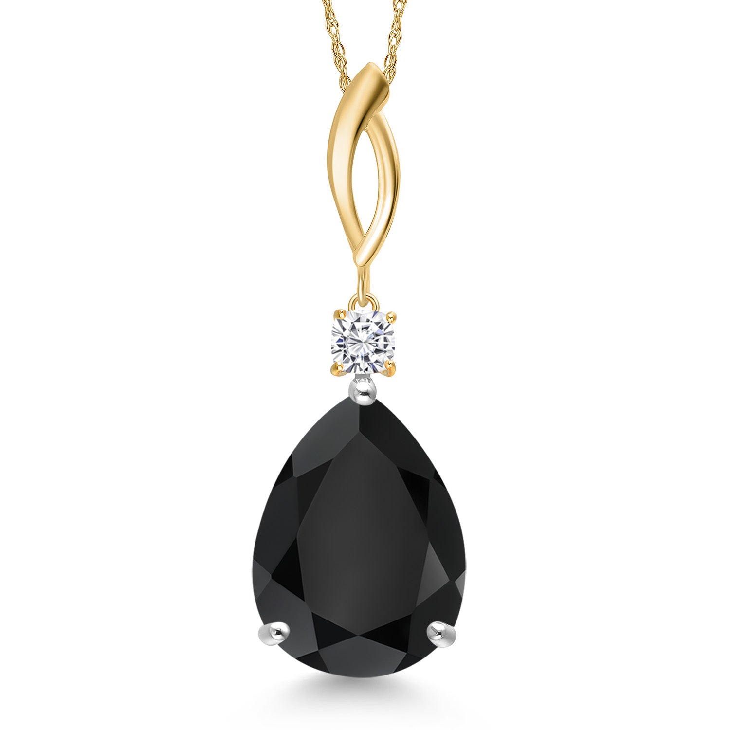Pendant in 925 Sterling Silver and 10K Yellow Gold