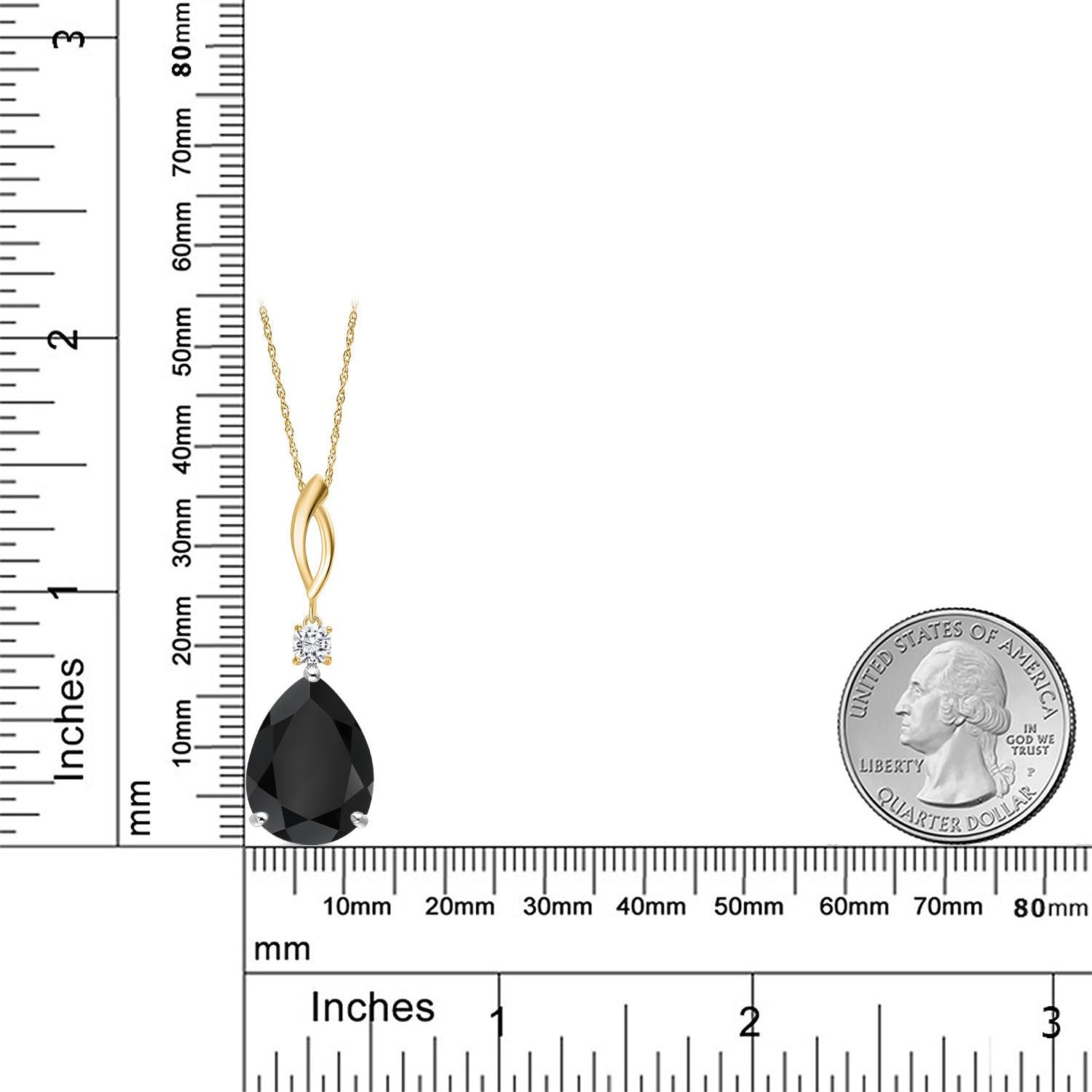 Pendant in 925 Sterling Silver and 10K Yellow Gold