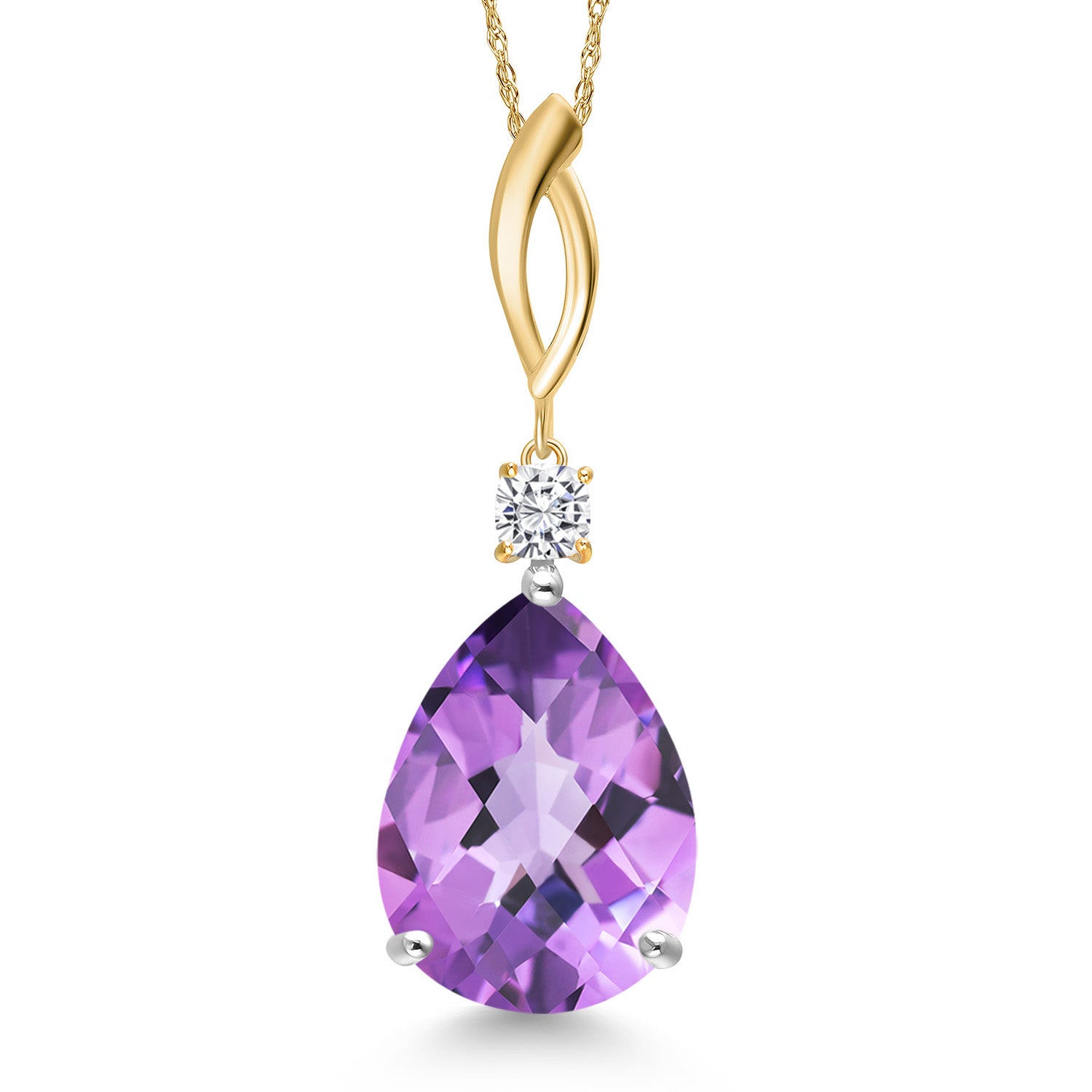 Pendant in 925 Sterling Silver and 10K Yellow Gold
