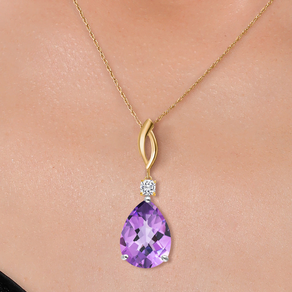 Pendant in 925 Sterling Silver and 10K Yellow Gold