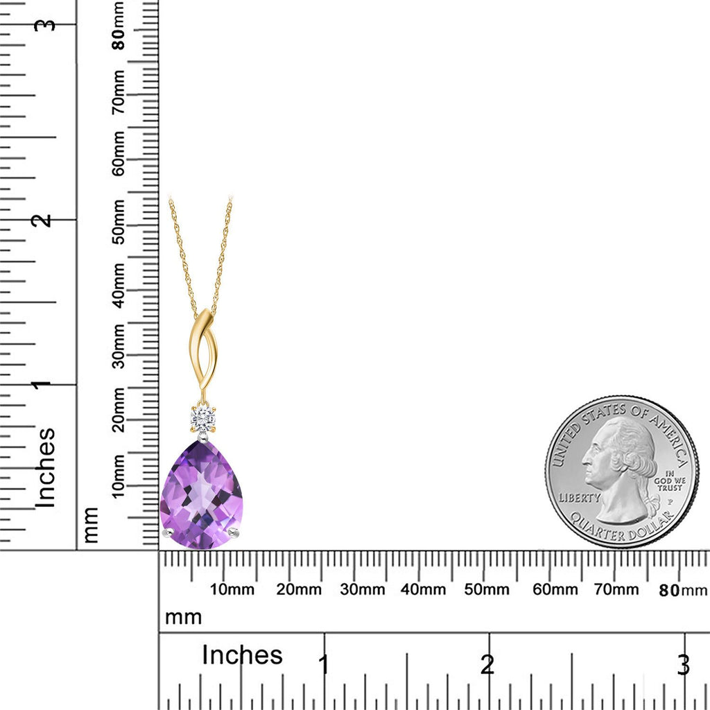 Pendant in 925 Sterling Silver and 10K Yellow Gold