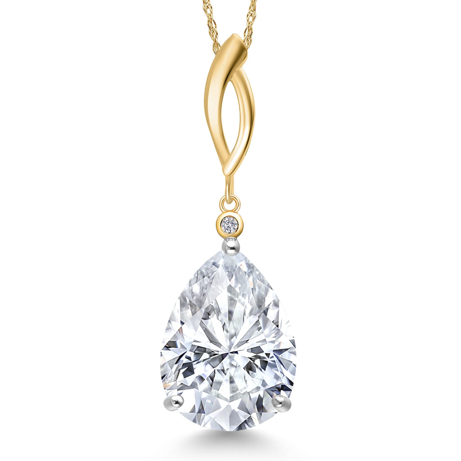 Pendant in 925 Sterling Silver and 10K Yellow Gold