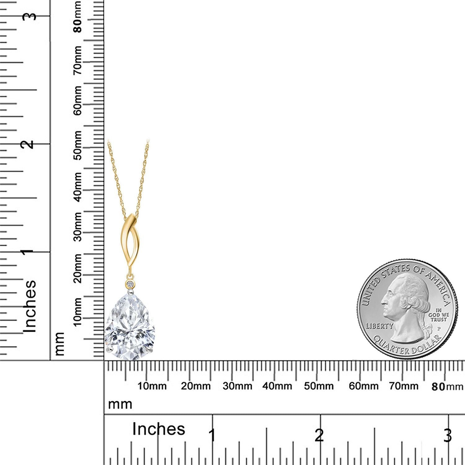 Pendant in 925 Sterling Silver and 10K Yellow Gold