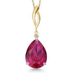Pendant in 925 Sterling Silver and 10K Yellow Gold