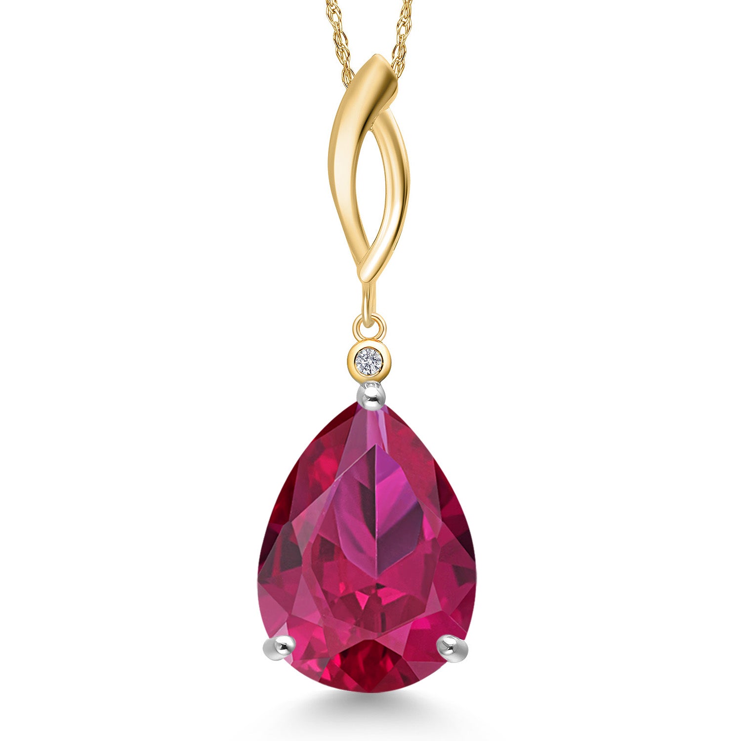 Pendant in 925 Sterling Silver and 10K Yellow Gold