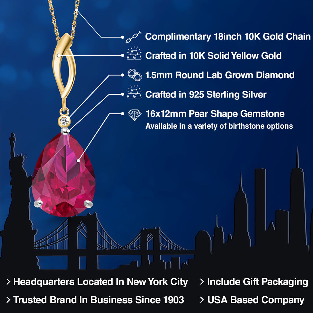 Pendant in 925 Sterling Silver and 10K Yellow Gold