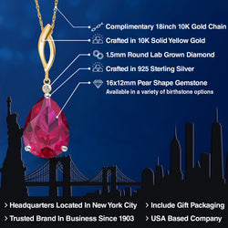 Pendant in 925 Sterling Silver and 10K Yellow Gold