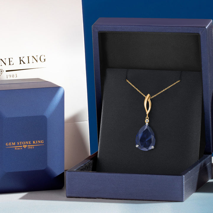 Pendant in 925 Sterling Silver and 10K Yellow Gold