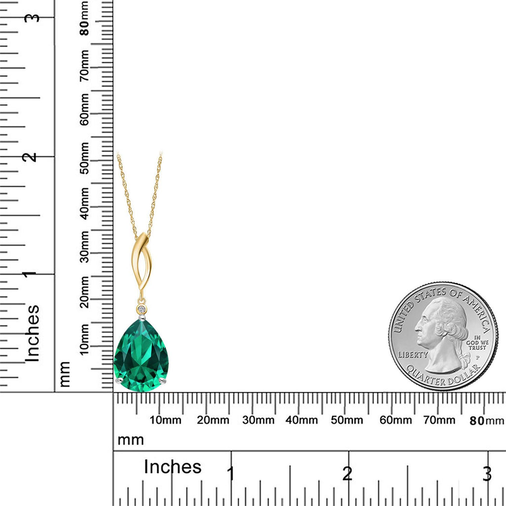 Pendant in 925 Sterling Silver and 10K Yellow Gold