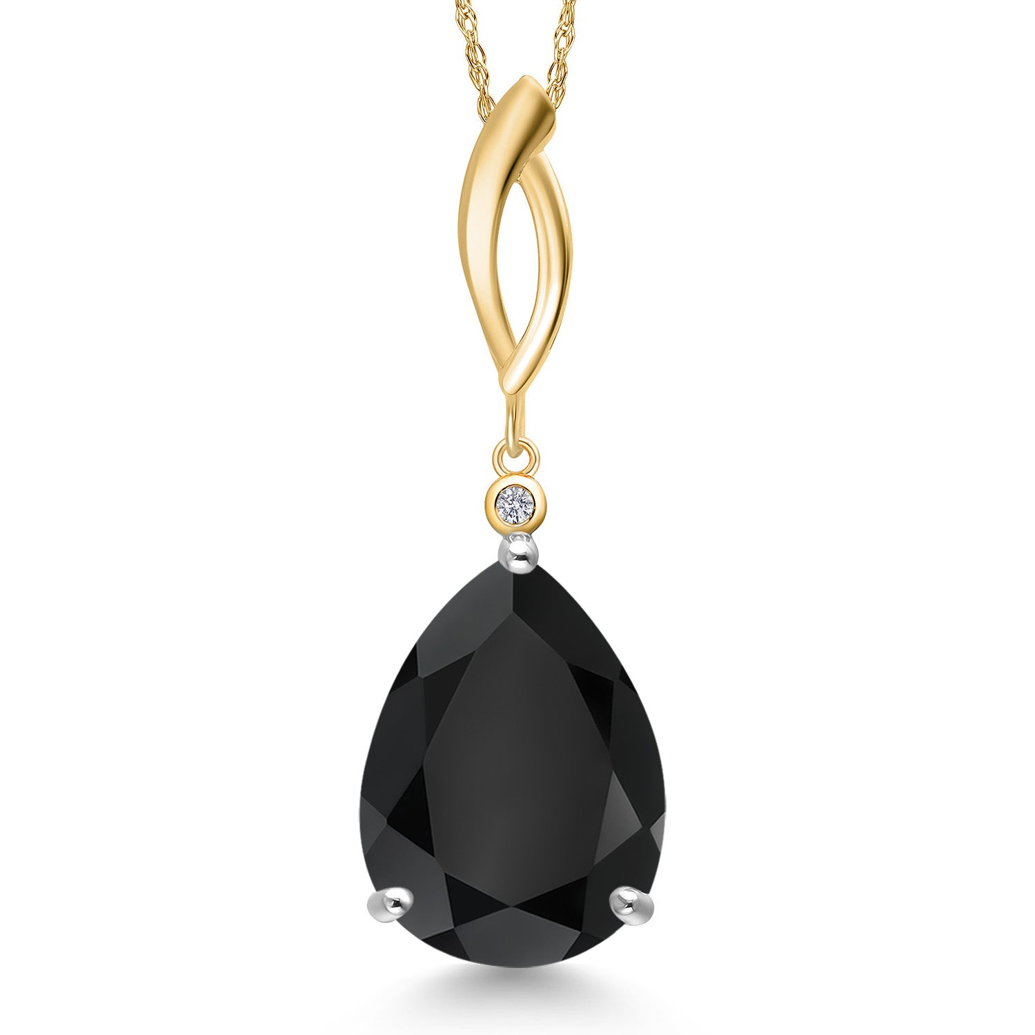 Pendant in 925 Sterling Silver and 10K Yellow Gold