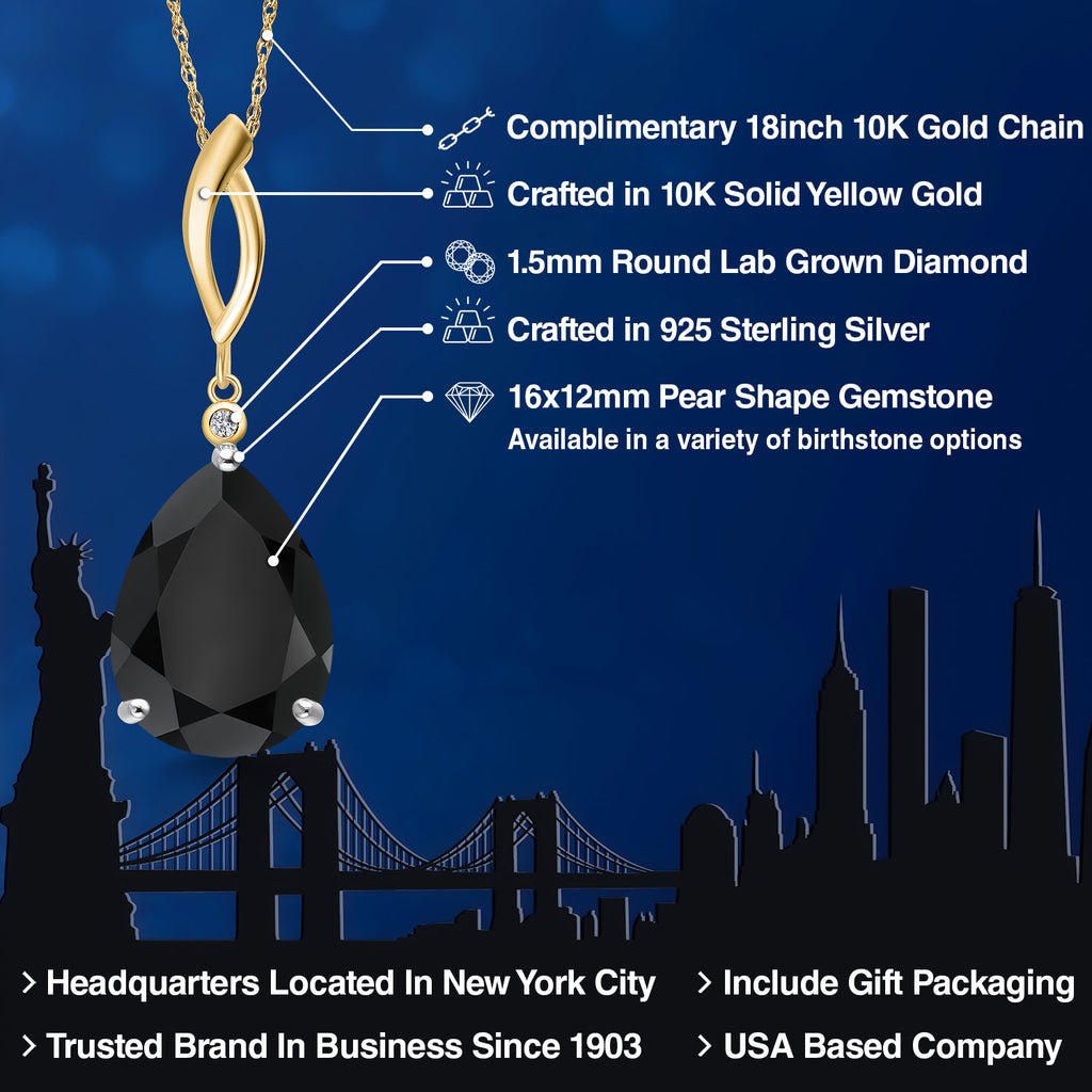 Pendant in 925 Sterling Silver and 10K Yellow Gold