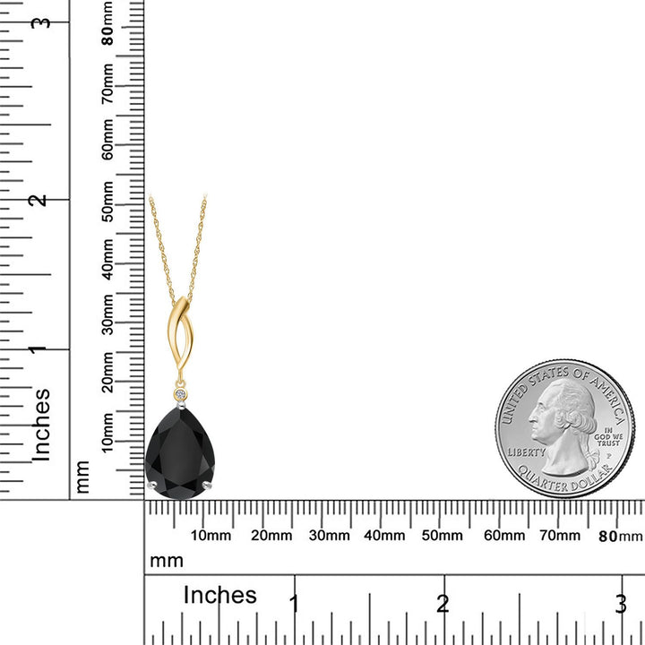 Pendant in 925 Sterling Silver and 10K Yellow Gold