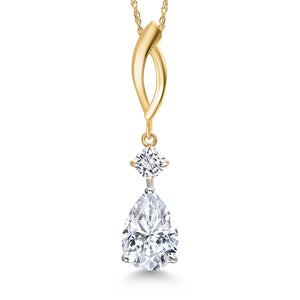 Pendant in 925 Sterling Silver and 10K Yellow Gold