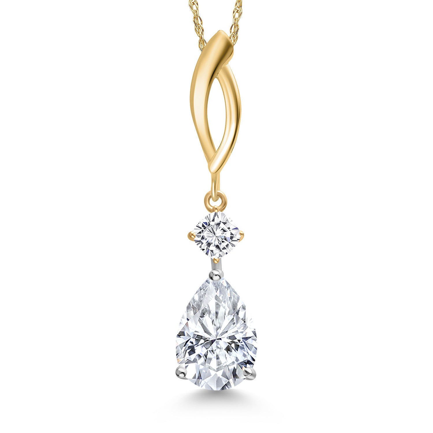Pendant in 925 Sterling Silver and 10K Yellow Gold