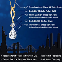 Pendant in 925 Sterling Silver and 10K Yellow Gold