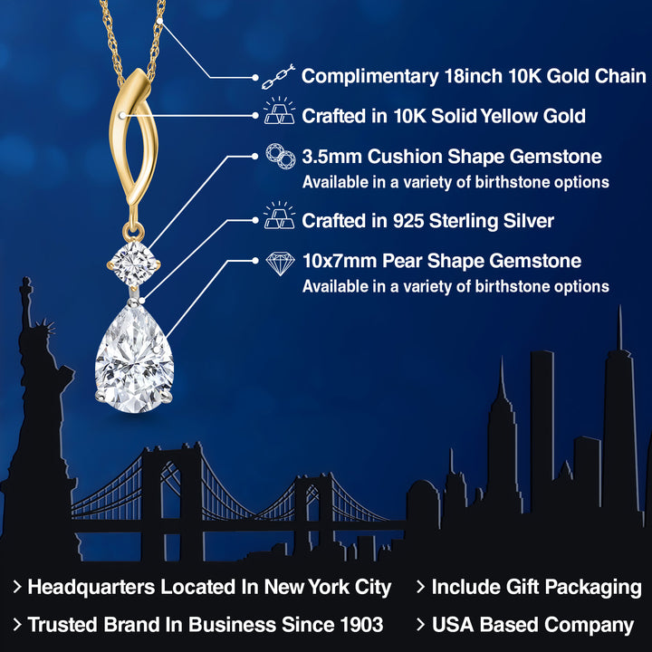 Pendant in 925 Sterling Silver and 10K Yellow Gold