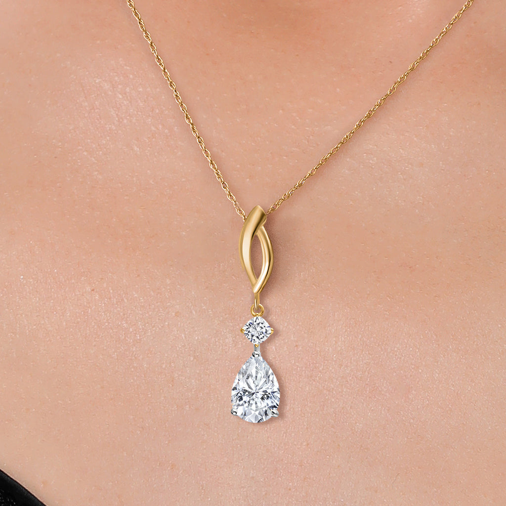 Pendant in 925 Sterling Silver and 10K Yellow Gold