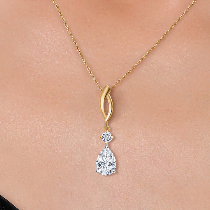 Pendant in 925 Sterling Silver and 10K Yellow Gold