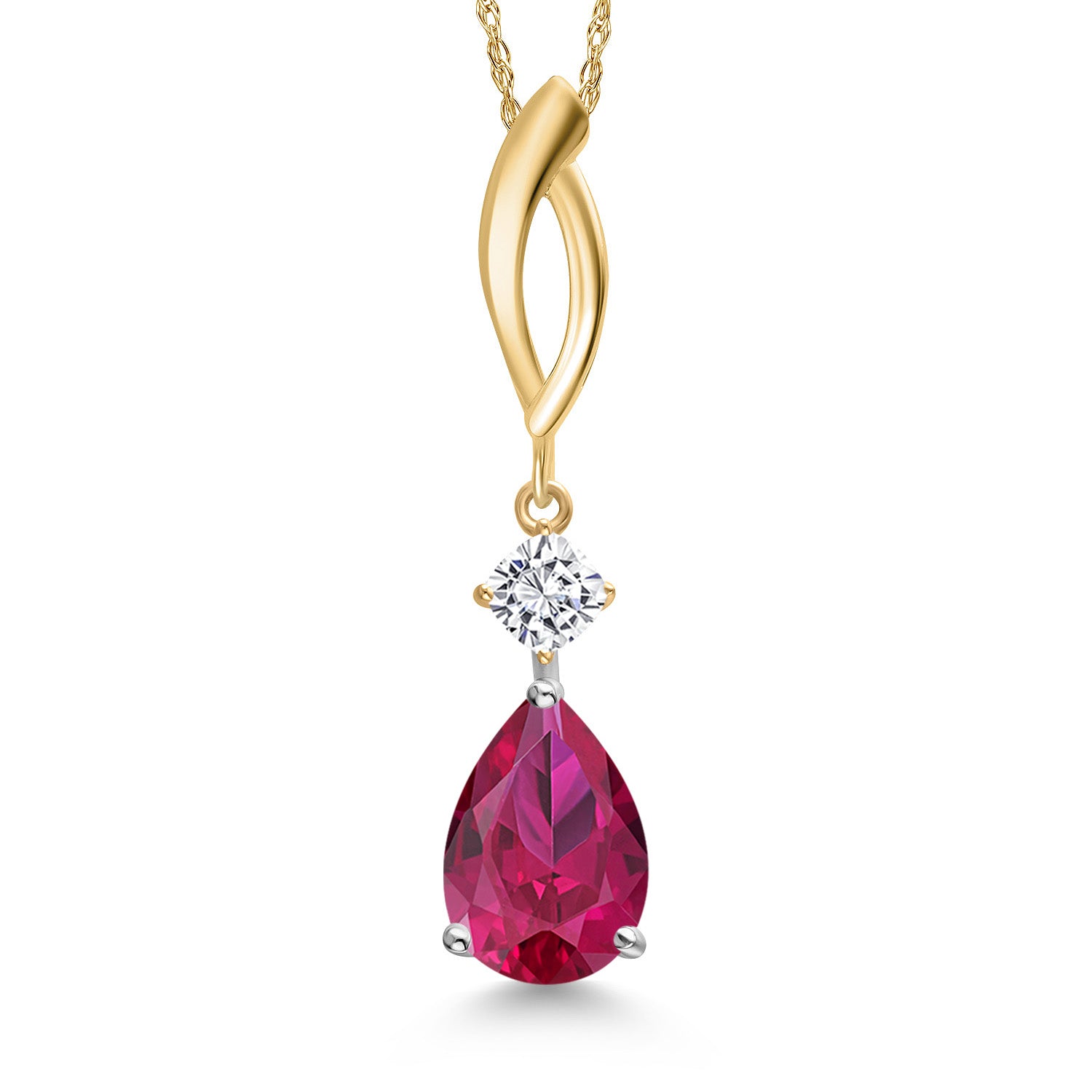 Pendant in 925 Sterling Silver and 10K Yellow Gold