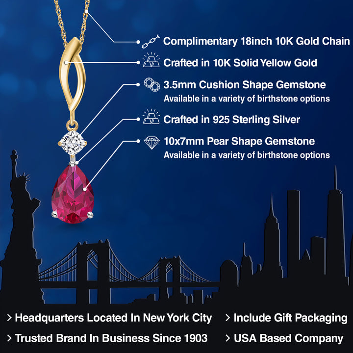 Pendant in 925 Sterling Silver and 10K Yellow Gold