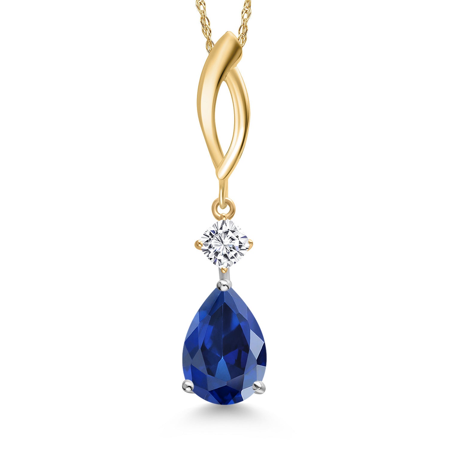 Pendant in 925 Sterling Silver and 10K Yellow Gold