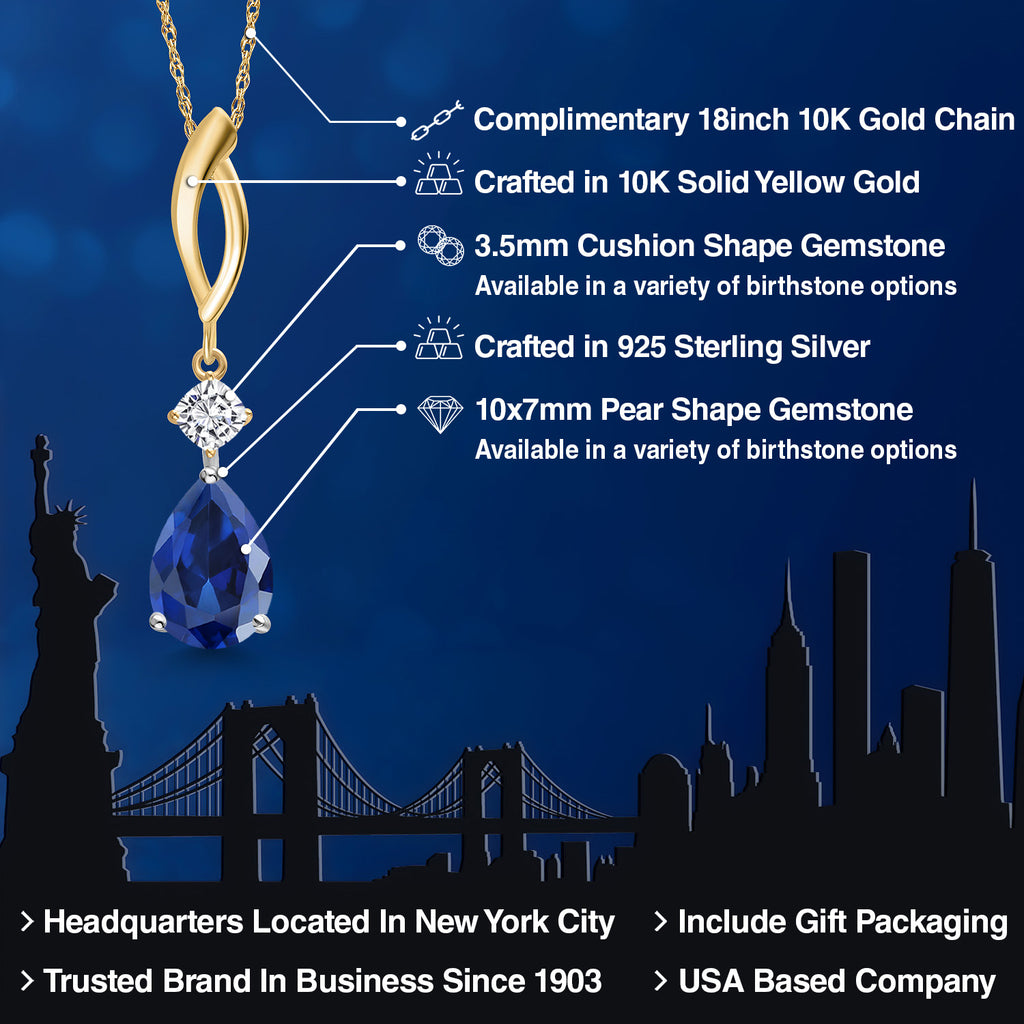 Pendant in 925 Sterling Silver and 10K Yellow Gold