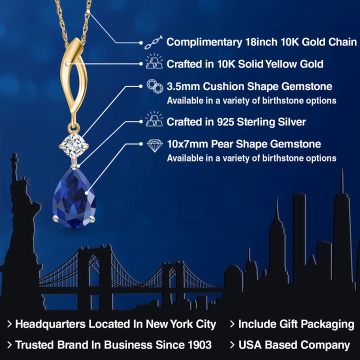 Pendant in 925 Sterling Silver and 10K Yellow Gold