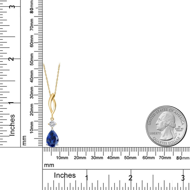 Pendant in 925 Sterling Silver and 10K Yellow Gold