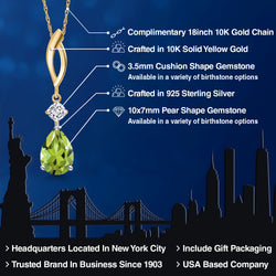 Pendant in 925 Sterling Silver and 10K Yellow Gold