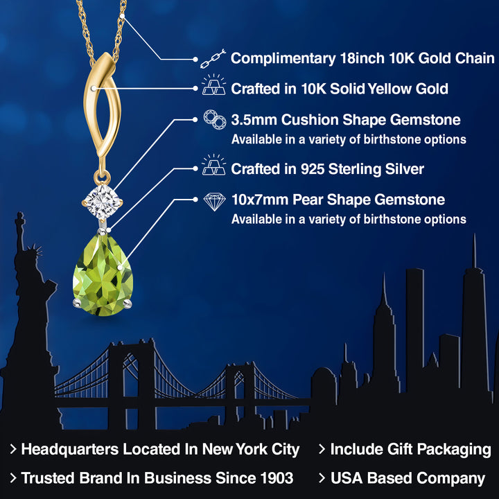 Pendant in 925 Sterling Silver and 10K Yellow Gold