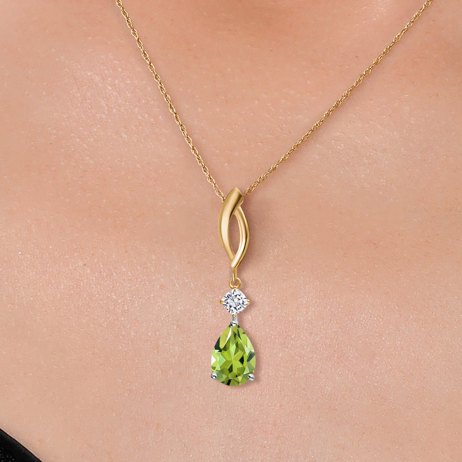 Pendant in 925 Sterling Silver and 10K Yellow Gold