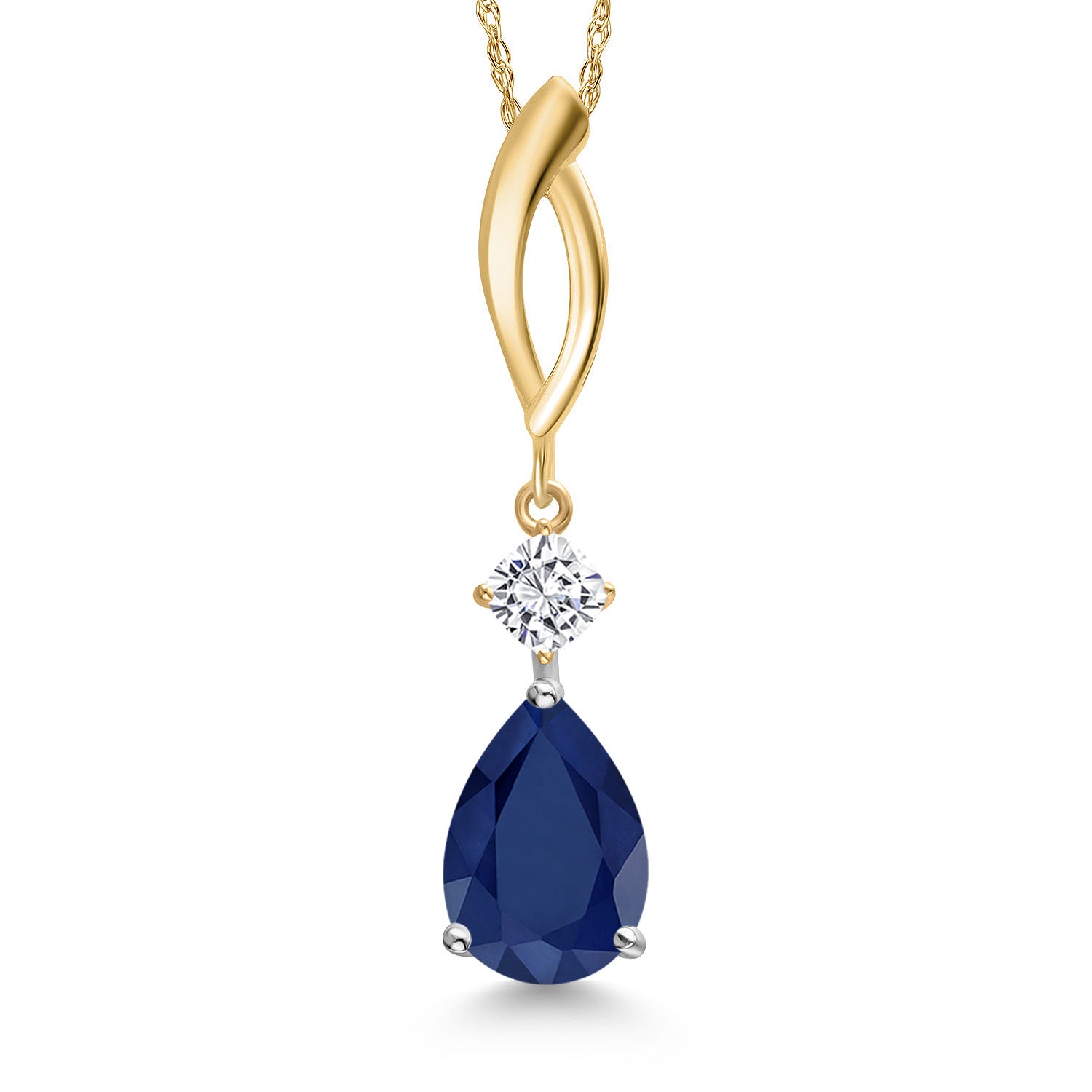 Pendant in 925 Sterling Silver and 10K Yellow Gold