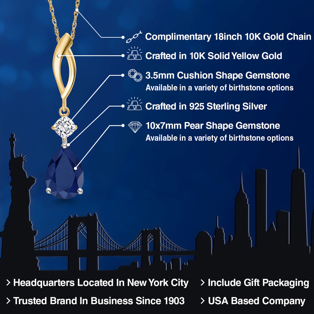 Pendant in 925 Sterling Silver and 10K Yellow Gold